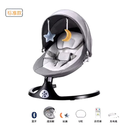 Electric Baby Swing Baby Lounger Chaise Longue for Baby Resting Chair Chair with Bluetooth Music Remote Control Baby Cot