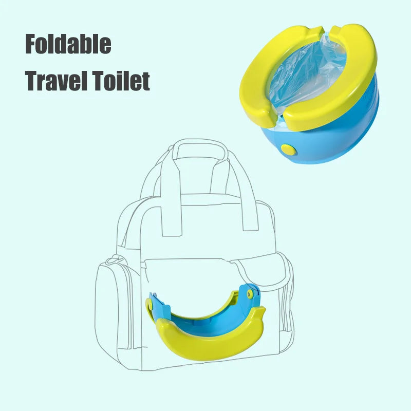 Portable Travel Baby Potty Foldable Children'S Potty Training Seat Easy to Clean Toilet Seat Boys and Girls Birthday Gift