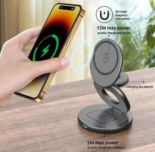 360° Rotation Wireless Charger- Cargador Inalambrico De Rotacion 360